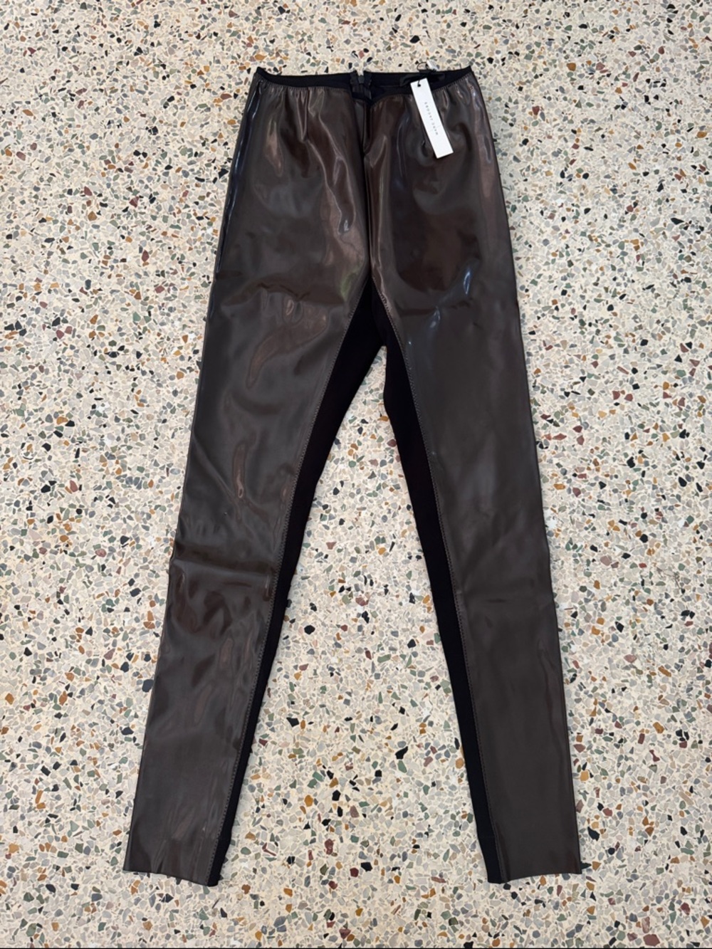 Marc Jacobs Brown Glossy Faux Leather Skirt